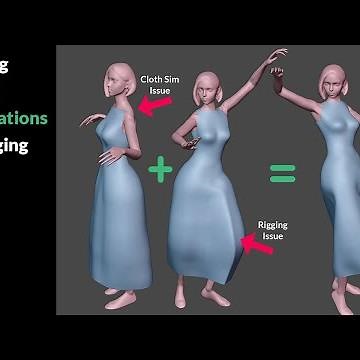 Blender Secrets - Mixing Cloth Simulations and Weight Painting/Rigging