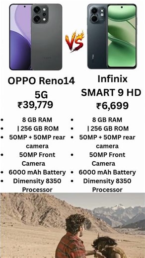 oppo reno14 vs infinix smart 9HD #viralvideo #ytshorts #youtubeshorts #viral#viralvideo #@techshorts