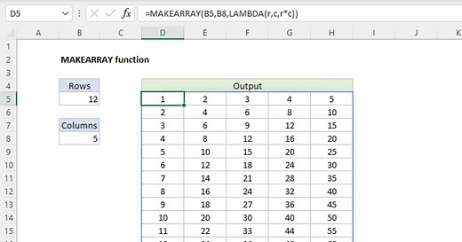 MAKEARRAY Function