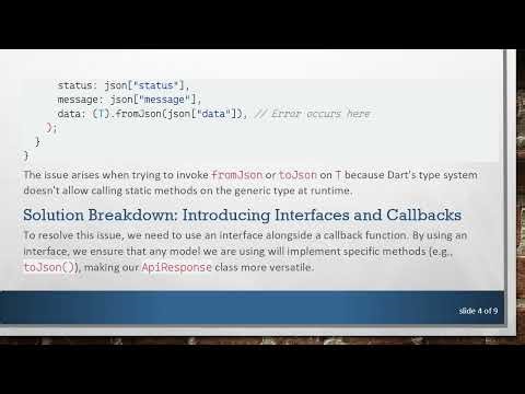 Solving the Dart Flutter Generic API Response Class Dynamic Data Type Dilemma