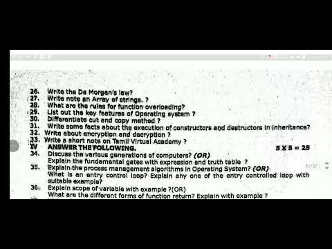 11th std Computer Science Half yearly Exam December-2025 tomorrow Exam original Question paper EM