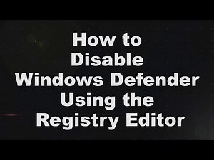 How To Disable Windows Defender Using The Registry Editor