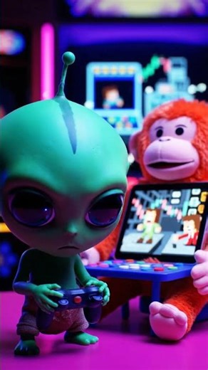 Baby Alien vs iPad Belly Monkey Gaming Battle