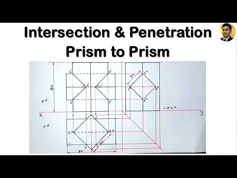 Intersection & Penetration | Prism to Prism | Problem 2 | Engineering Drawing