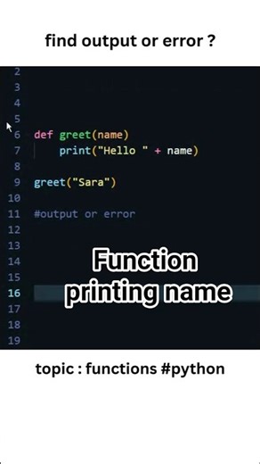 Function printing name #python