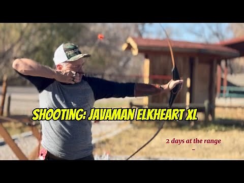 Shooting and short review of the Javaman Archery Elkheart XL LONGBOW