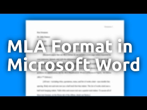 How to set up MLA Format Paper with Works Cited Page in Microsoft Word (latest)