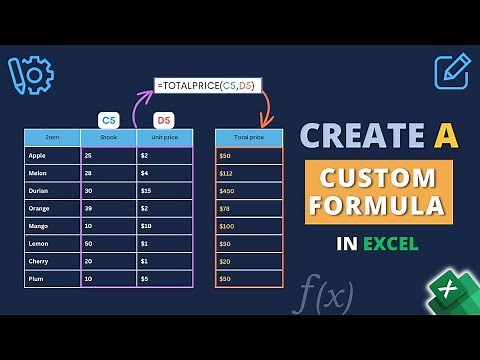 How to Create a Custom Formula in Excel