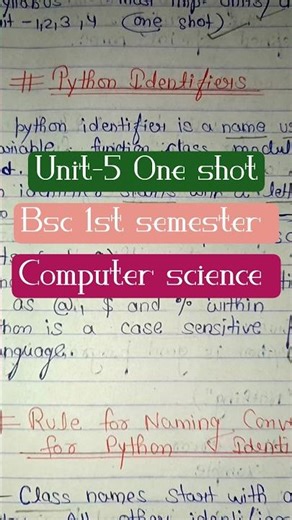 Bsc 1st semester computer science | Introduction to python | one shot #yourbscguide #bsc1stsemester