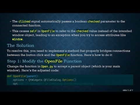 How to Successfully Call a Function from a Different Python File Using Signals and Slots in PyQT5