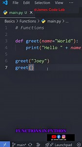 Python Tutorial for Beginners - Functions in Python | James Code Lab