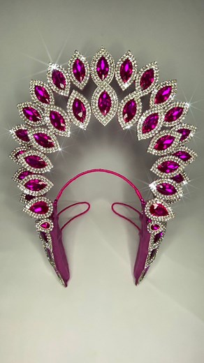 Arco de cristais sem front 💎✨ #adereço #tutorial #sãojoão #tiarasdeluxo #aderecosdecarnaval | Ruby Matte