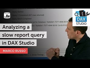 Analyzing a slow report query in DAX Studio
