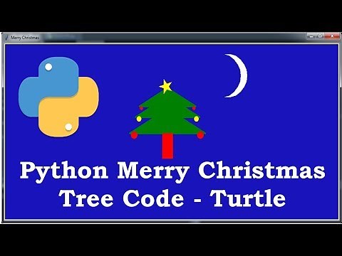 Python Merry Christmas Tree Code With Turtle Graphic | Python Tutorial