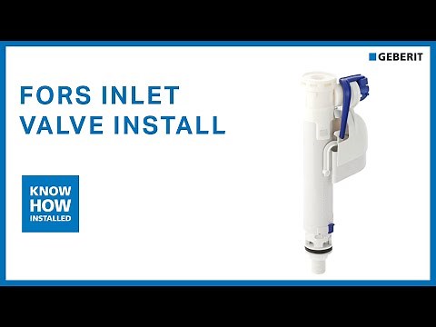 Geberit FORS Inlet Valve Installation