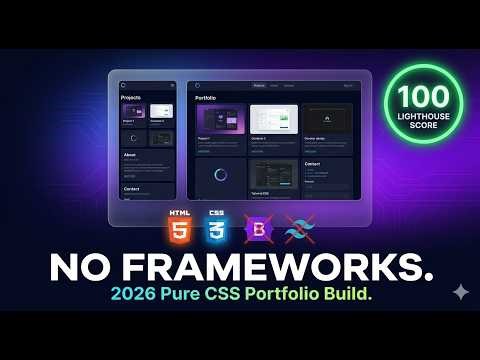 Build a Modern Portfolio Website with ONLY CSS (Grid + Flexbox | No Frameworks)
