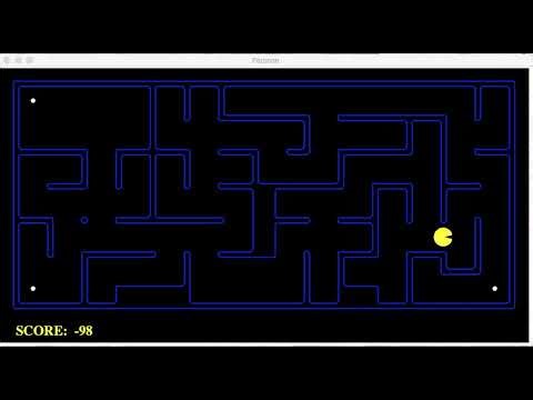 Depth First Search algorithm solves Pacman Planning Problem