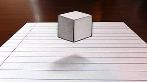 How to draw a floating / levitating cube