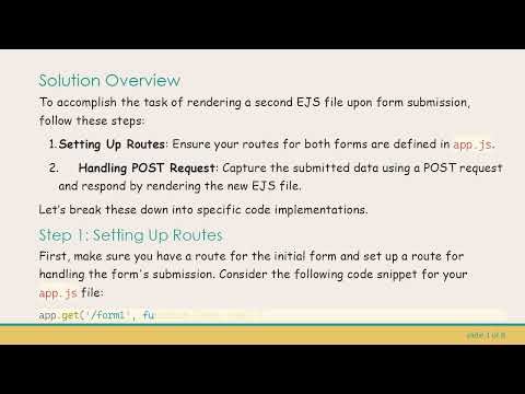 How to Open a New EJS File After Clicking the Submit Button
