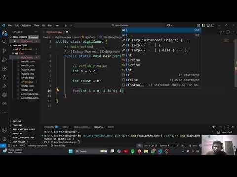 Java For Loop (Count number of digits in a given number. || #forloop #java