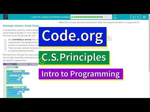 Looping and Random Numbers Lesson 9.17 Tutorial with Answers Code.org CS Principles