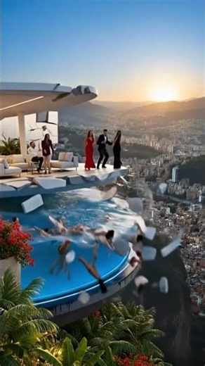 Infinity Pool Collapse From The Edge Of The World 😱