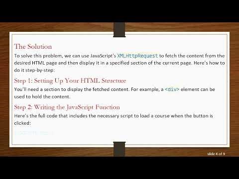 Load an HTML Page on Button Click with JavaScript