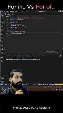 For In vs For Of Loop in JavaScript Explained! #javascript #html #forin #forof #webdevelopment