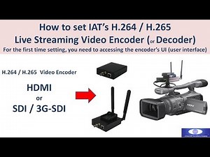 How to set IAT H.264 H.265 HDMI SDI Encoder for YouTube Facebook Live streaming for the first time