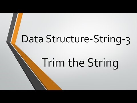 String Problems-3: Trim the String | Java Implementation