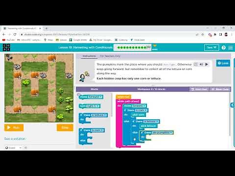 Code org Lesson 19 Harvesting with Conditionals