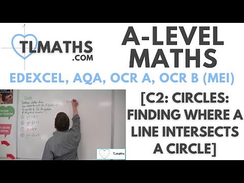 A-Level Maths: C2-06 [Circles: Finding where a Line Intersects a Circle]