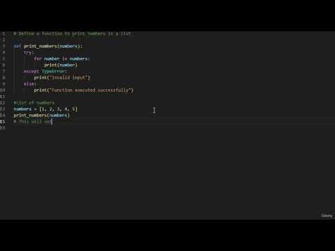How to handle errors in python code