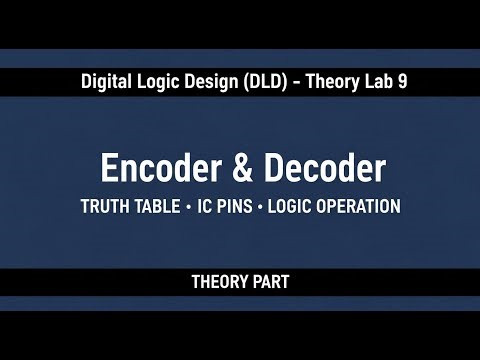 Lab #9 | Digital Logic Design (DLD)– Encoder & Decoder | Theory Part