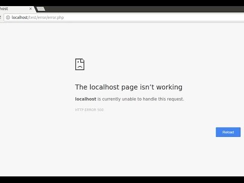 Displaying PHP errors when : The localhost page isn’t working (on Ubuntu)