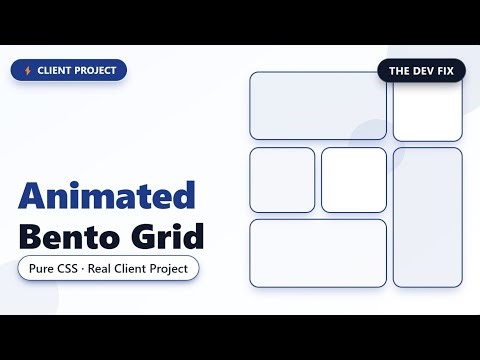 Animated Bento Grid for a Real Client | Pure HTML & CSS
