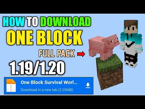 How to Download and Install One Block Survival World in Minecraft 1.20 | Minecraft One Block Map