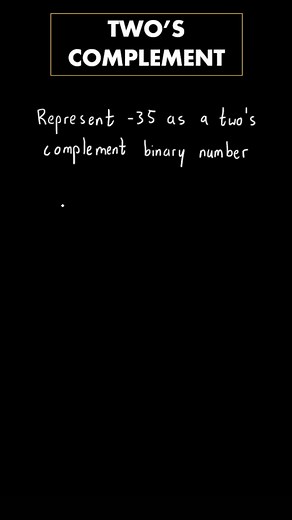 Easiest two's complement conversion method #education #computerscience #gcse #igcse