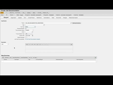 How to schedule and monitor jobs with job documentation on SAP Solution Manager