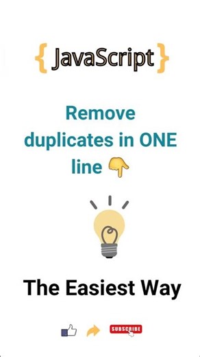 ✅ One line JavaScript magic ✨[...new Set(arr)] #javascript #jstips #webpronest #codingShorts
