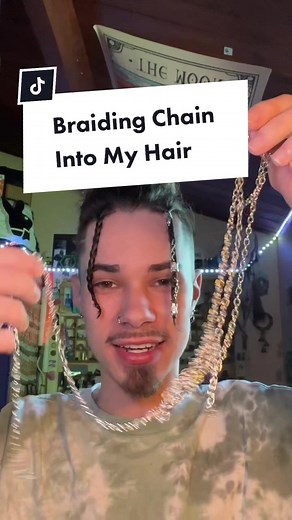 Braiding Chain Into My Hair Tutorial