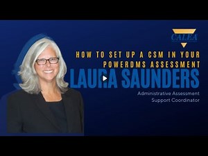 8 How to set up a CSM in your PowerDMS Assessment