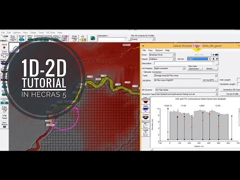 1D-2D flood modelling connection tutorial in HEC-RAS 2D