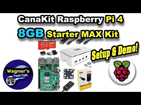 CanaKit Raspberry Pi 4 with 8GB RAM Uboxing and Setup (including fan)