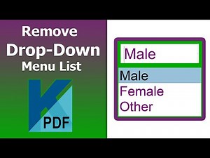 How to remove drop down list in pdf form using Kofax Power PDF