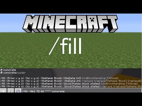 How to Use the Fill Command in Minecraft! | PS4, XBOX, PC | 2025