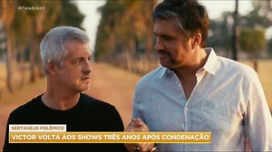2M views · 10K reactions | Três anos após ser condenado por agredir a ex-mulher, o cantor Victor, da dupla com Leo, se reúne com o irmão para 70 apresentações pelo país. O retorno da dupla aos palcos provocou uma polêmica entre os fãs, que se dividiram nesta semana entre o apoio e as críticas. | Fala Brasil | Facebook