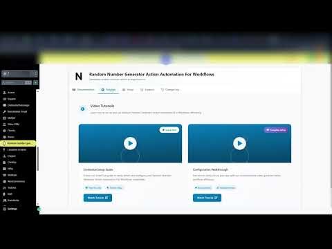 Random Number Generator Action Automation For Workflows: Complete Setup Tutorial