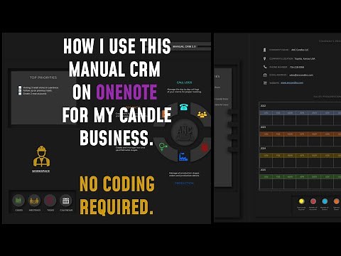 HOW I USE THESE TEMPLATES TO CREATE A MANUAL CRM ON ONENOTE.