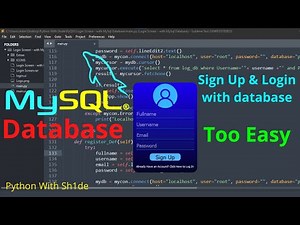 PyQt5 Modern Login Screen Sign Up and Sign In With MySQL Database | Easiest Tutorial